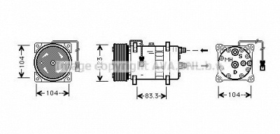 AVA QUALITY COOLING cnk023 -  Компрессор, кондиционер